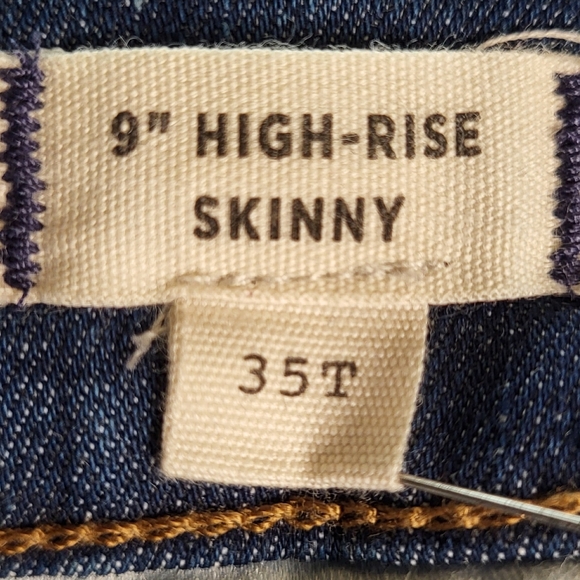 Madewell 9" High-Rise Skinny Jeans Raw Hem size 32T for Tall Women - Picture 6 of 11